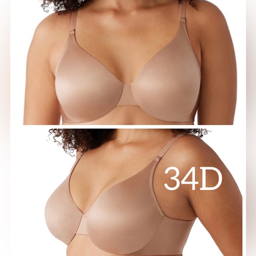 Wacoal Inner Sheen Unlined Satin Tan Bras (2), 34D